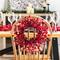 Glitzhome® 14"D Christmas Mini Red Berries Wreath Set